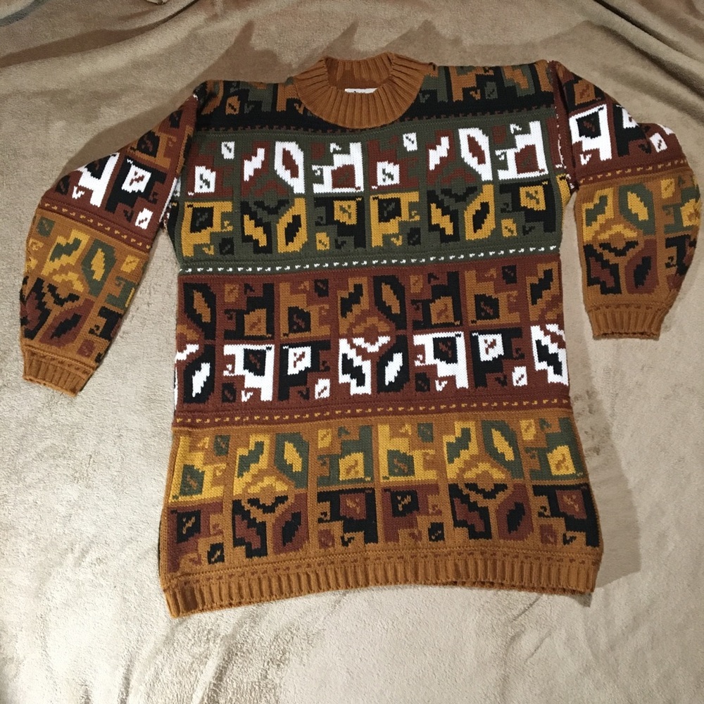 Vintage Amana Woolen Mill Womens Sweater Pullover Sweater Dress Size Large